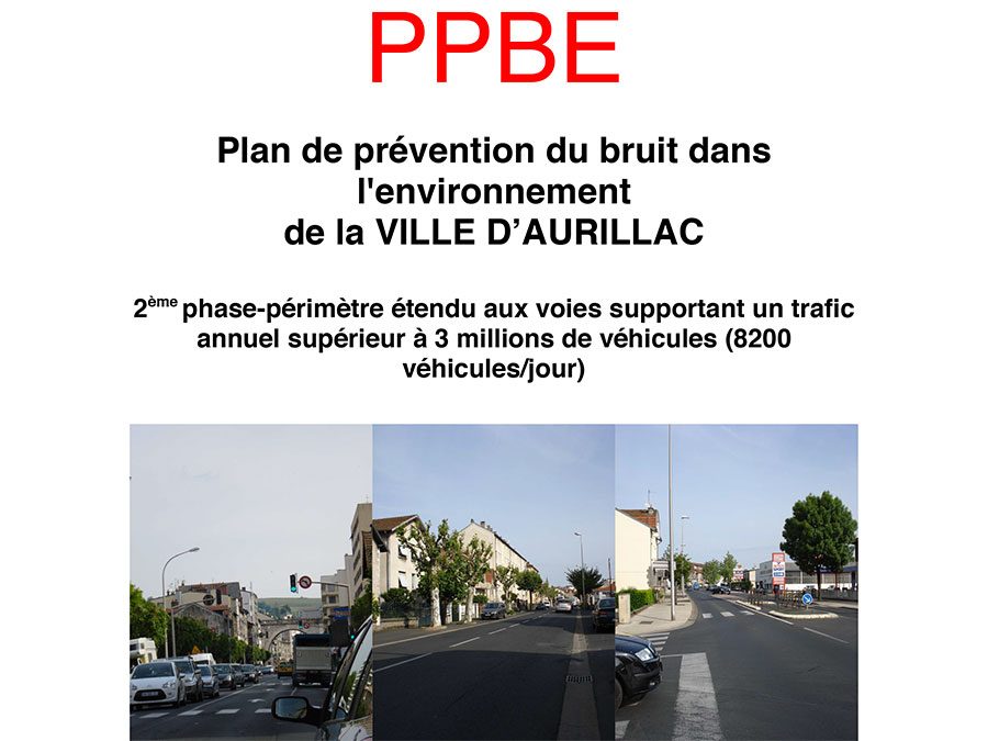 Plan de prévention du bruit dans l’environnement de la ville d’Aurillac (PPBE)