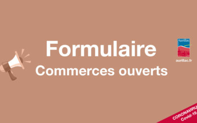 Formulaire Commerçants / COVID-19
