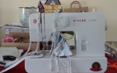 Confection de masques en tissu par des couturières aurillacoises