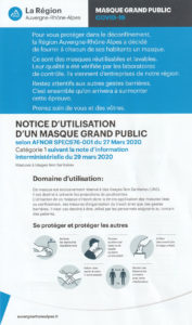 Notice d'utilisation d'un masque grand public