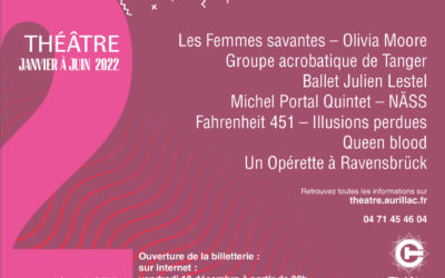 Ouverture de la billetterie / Programme Théâtre 2ème acte – Janvier à Juin 2022