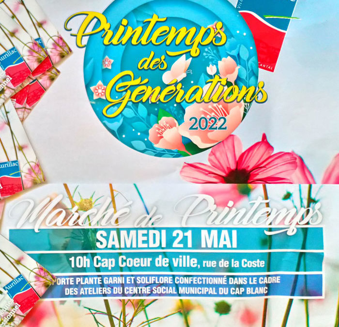 Marché de Printemps en cœur de ville samedi 21 mai de 10h30-13h / Printemps des Générations