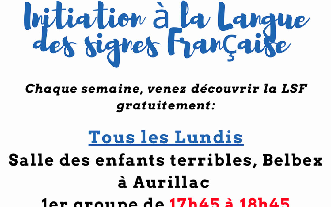 Initiation à la Langue des signes Française