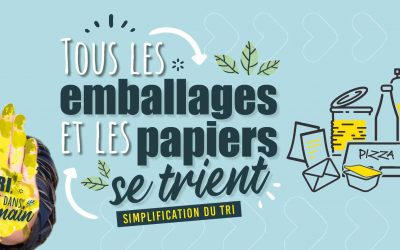 TOUS les emballages et les papiers se trient !