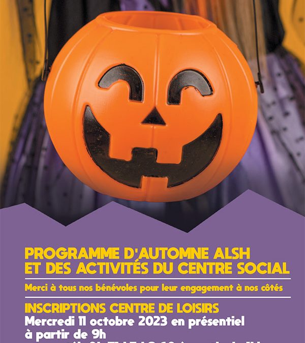 Dépliant programme des vacances d&rsquo;automne au Cap Blanc