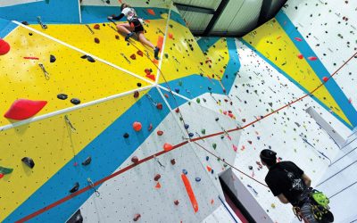 Le mur d’escalade du gymnase Marie Marvingt à l’honneur
