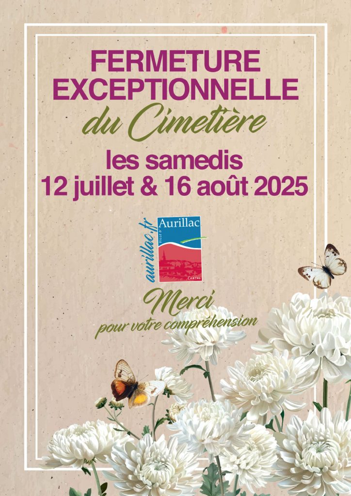 fermeture exceptionnelle du cimetière 