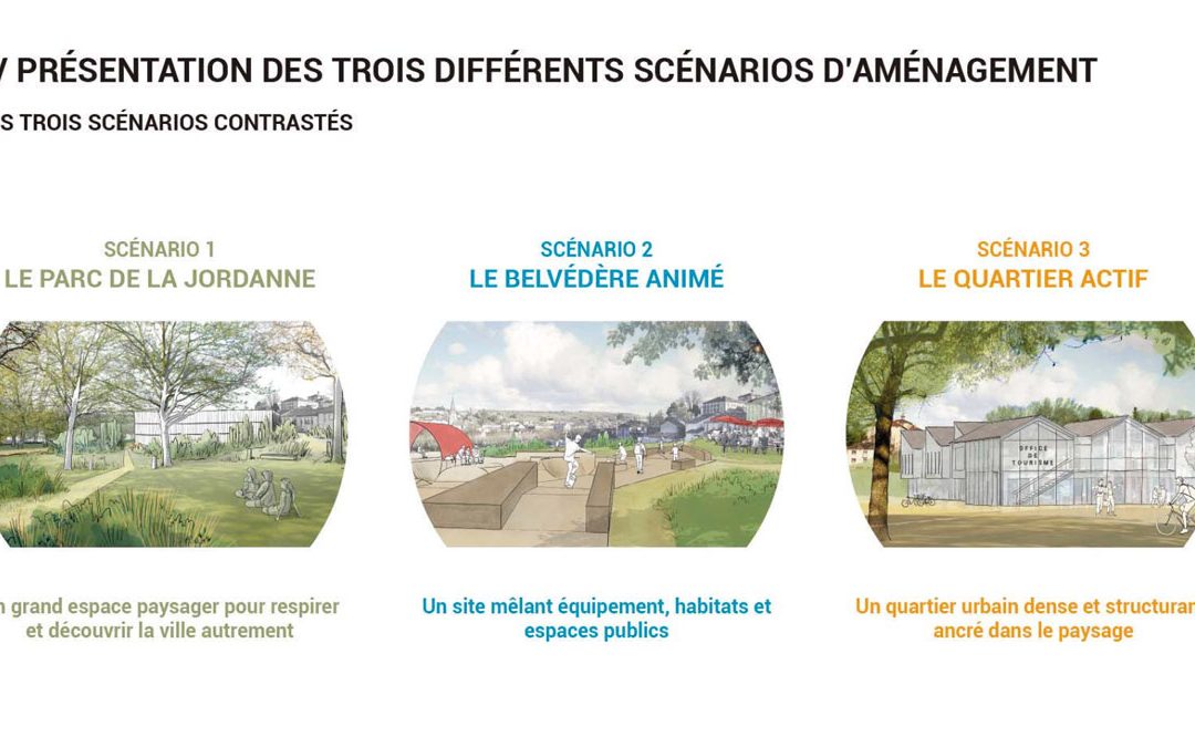 Présentation des 3 différents scénarios d&rsquo;aménagement