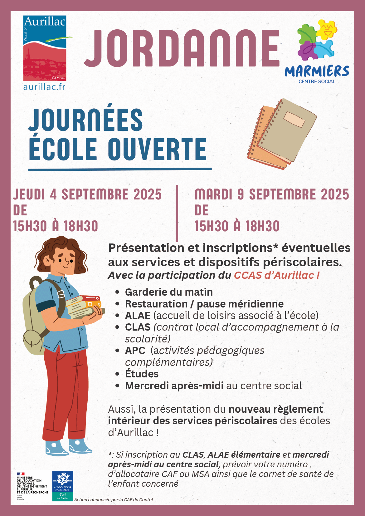 Affiche Journée école ouverte JORDANNE Jordanne