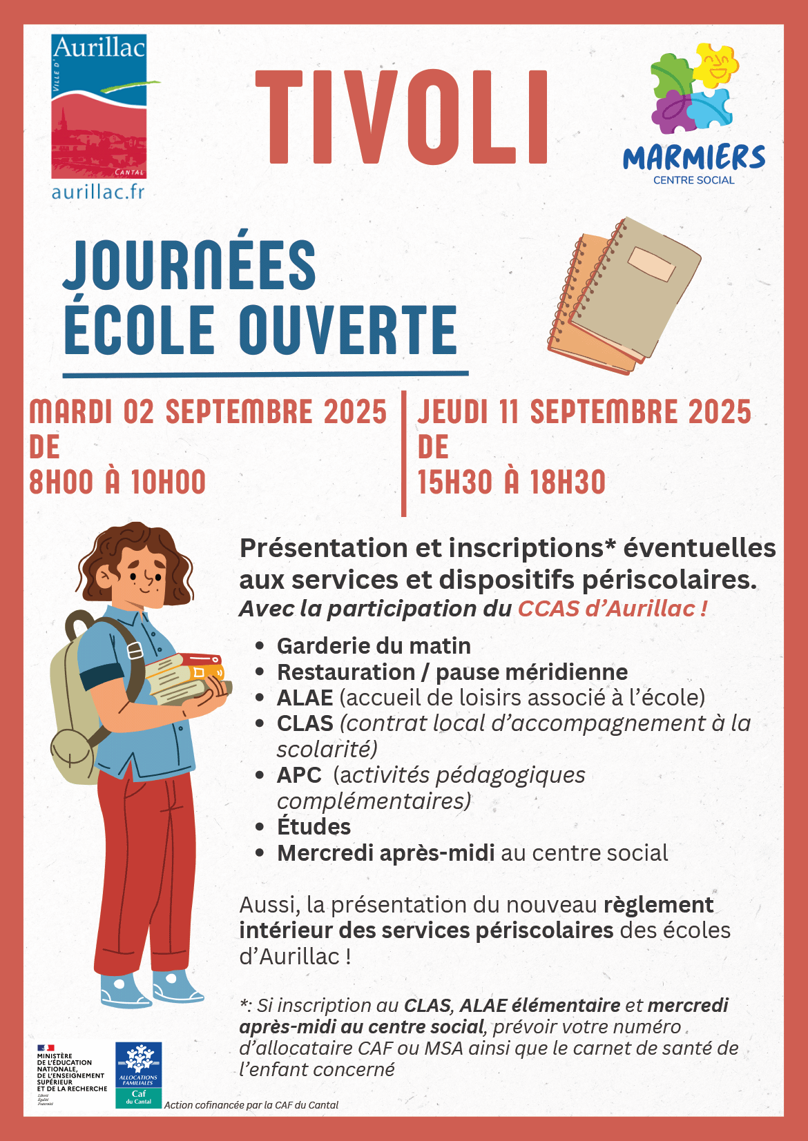 Affiche Journée école ouverte TIVOLI Tivoli