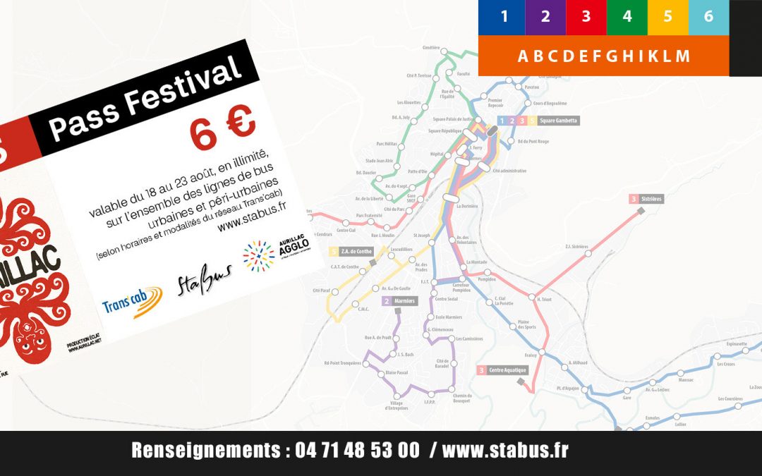 Se déplacer en bus pendant le Festival d’Aurillac : mode d’emploi