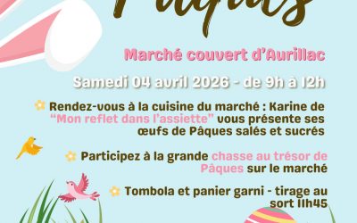 🥚Pâques s&rsquo;invite au Marché Couvert d&rsquo;Aurillac ! ✨