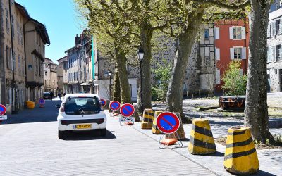 Chantier de rénovation de l’abbatiale Saint Géraud / Circulation modifiée