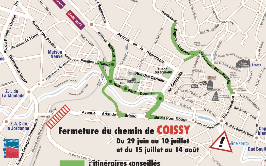 Fermeture du chemin de Coissy