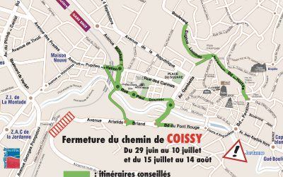 Fermeture du chemin de Coissy