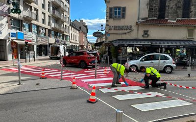 Un nouvel aménagement pour la sécurité des piétons devant le bar de l&rsquo;Abside